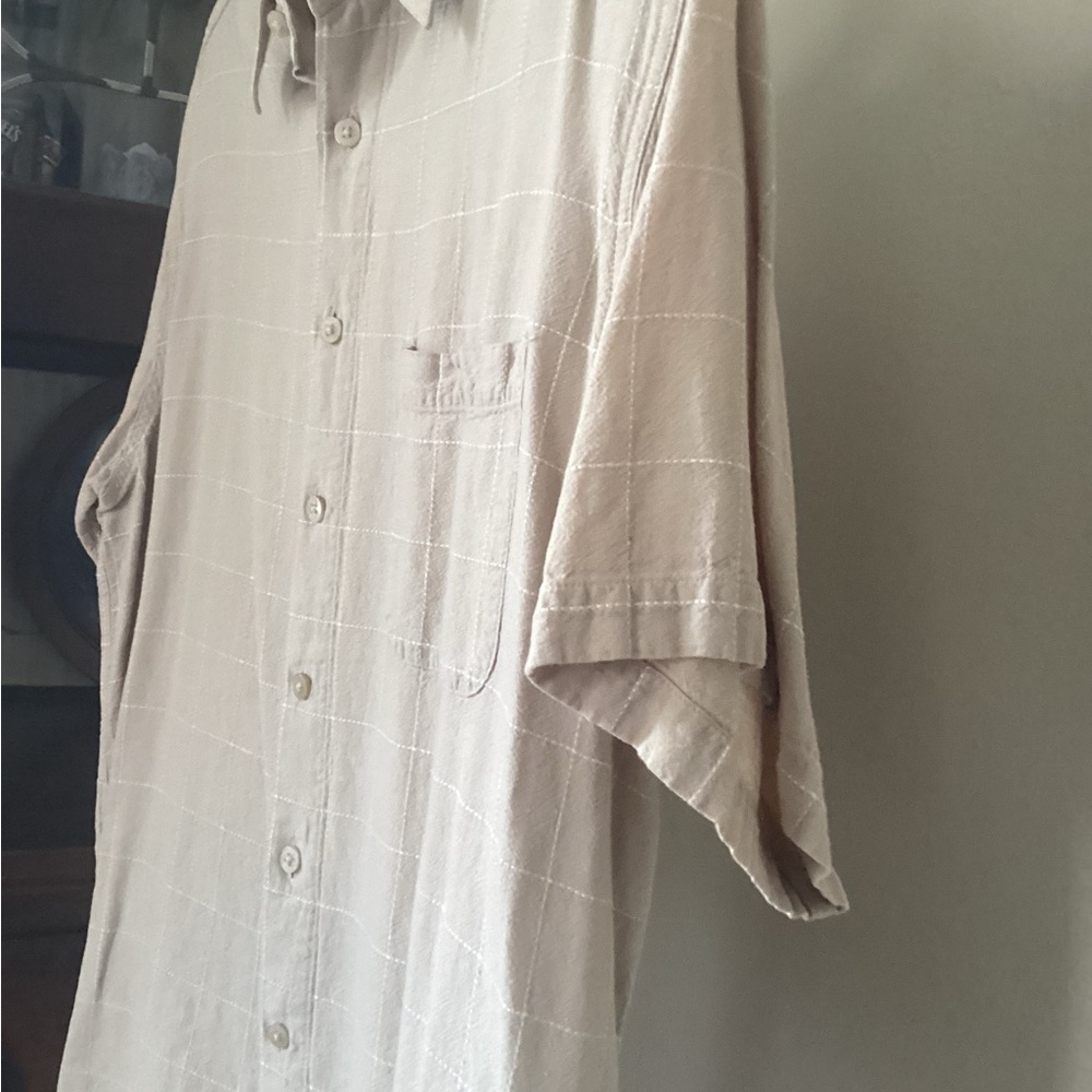 Marc Edward’s Classic Tan Checkered Men's Shirt - Picture 9 of 12